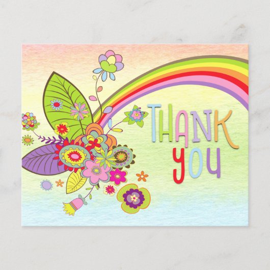 バジェット赤ちゃんシャワー虹のメッセージありがとう (正面)