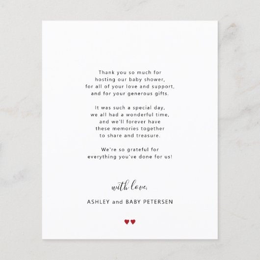 バジェット赤ちゃん感謝していシャワーあなたが写真 チラシ (裏面)