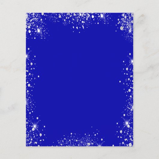 バジェット赤ちゃん王室のシャワー青い銀の招待 (裏面)