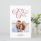 バジェット赤のパターン喜びクリスマスホリデーフォト (スタンド正面)