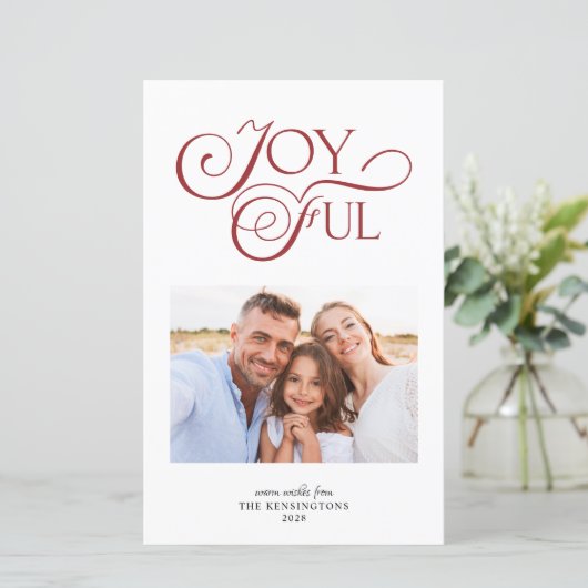 バジェット赤のパターン喜びクリスマスホリデーフォト (スタンド正面)