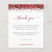 バジェット赤グリッター写真キンセアニェラありがとう (正面)