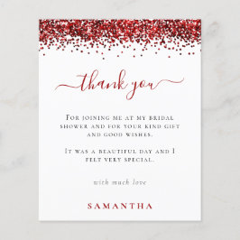 バジェット赤グリッター写真ブライダルシャワーありがとう