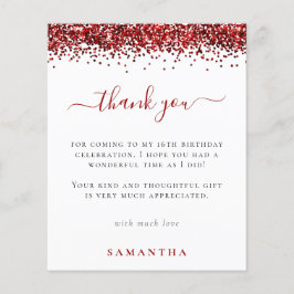 バジェット赤グリッター写真甘い16ありがとう