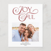 バジェット赤パターンのクリスマスの喜びの写真 (正面)