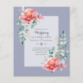 バジェット赤フローラユーカリ緑結婚の葉 (正面)