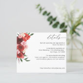 バジェット赤フローラ詳細 – 白 (スタンド正面)