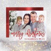 バジェット赤メリークリスマスグリッターのスクリプト写真