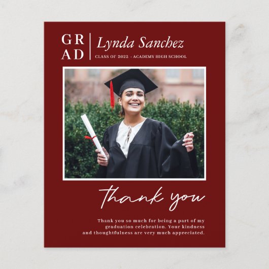 バジェット赤白写真卒業 (正面)