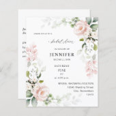 バジェット赤面ピンクユーカリフローラブライダルシャワー (正面/裏面)