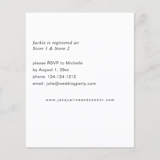 バジェット赤面ピンクユーカリフローラブライダルシャワー (裏面)