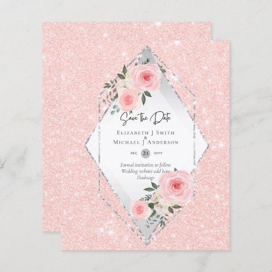 バジェット赤面ピンクローゼオールインワン結婚の日救付付 (正面/裏面)