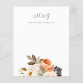 バジェット赤面ピンク&ピーチ結婚フローラ (裏面)