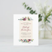 バジェット赤面ピンク&ブルゴーニュフローラブライダルシャワー (スタンド正面)