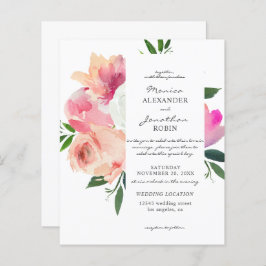 バジェット赤面ピンク&ホワイトフローラ結婚ズ