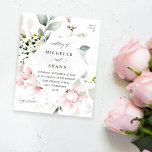 バジェット赤面ピンク&ユーカリフローラ結婚ズ チラシ<br><div class="desc">*******マット紙が薄い。より厚い紙のアップグレード封筒は含まれていない。カードストックの場合は、以下のリンクをチェックする。カードのストック、厚いカードは封筒のオプションを持っているか、それらを含む********封筒なし、紙チラシのバージョン。こ救の小さな招待フォーマルで招待状のお金。あなたの赤面ピンク&ユーカリ結婚プチュのフローラのフライヤーであなたのゲストを準備結婚しなさい。このデザインを大きな紙で使用する私たちのコレクショ結婚ンをチェックするカードストック厚いカードのための私たちのコレクション。 https://www.zazzle.com/collections/blush_pink_floral_eucalyptus_invitation_suite-119003157263870734?rf=238937196885903396</div>