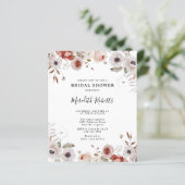 バジェット赤面マルサラフローラブライダルシャワー招待状 (スタンド正面)