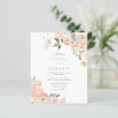 バジェット赤面&セージグリーン結婚式招待状 (スタンド正面)