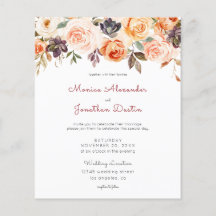 バジェット赤面&ピーチフローラ結婚ズフライヤー