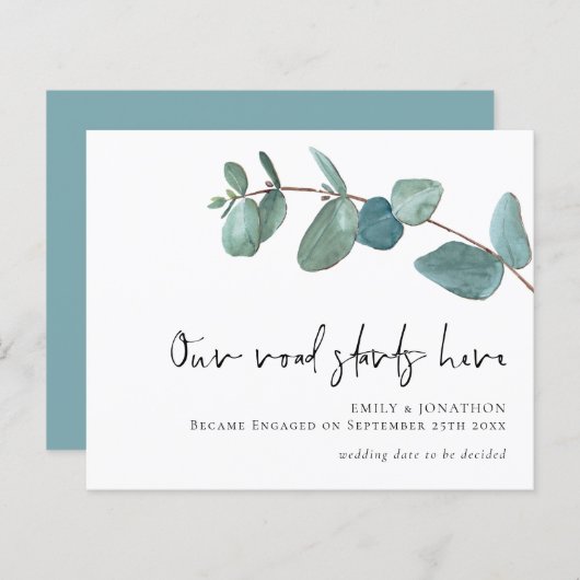 バジェット道路はここからユーカリ婚約 (正面/裏面)