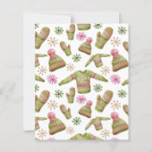 バジェット醜いセータークリスマスパーティの招待状 (裏面)