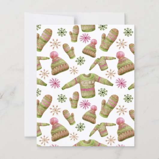 バジェット醜いセータークリスマスパーティの招待状 (裏面)