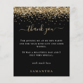 バジェット金ゴールドグリッターフォトエンパーティーブラック感謝してい (正面)