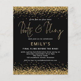 バジェット金ゴールドグリッターブラックバチェロレッテディスコ