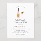 バジェット金ゴールドグリッター&ピンクカクテルブライダルシャワー (正面)