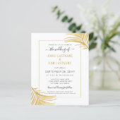 バジェット金ゴールドトロピカルパームリーフ招待状 (スタンド正面)