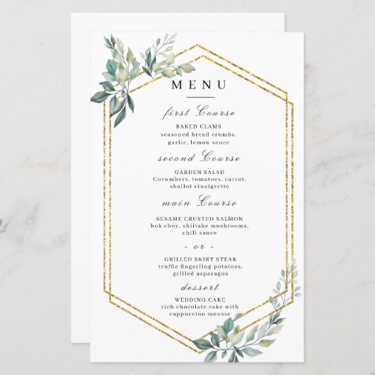 バジェット金ゴールドフレームフ素朴ライヤの結婚葉 (正面/裏面)