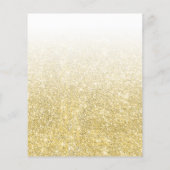 バジェット金ゴールドホワイトグリッタースウィート16招待状 チラシ (裏面)