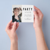 バジェット金ゴールドボタニカルグラッドフォトパーティの招待状 チラシ (手)