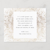 バジェット金ゴールドボタニカルグラッドフォトパーティの招待状 チラシ (裏面)