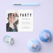 バジェット金ゴールドボタニカルグラッドフォトパーティの招待状 チラシ (シングル)