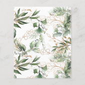 バジェット金ゴールドユーカリリースグリーンガラス結婚ズ チラシ (裏面)