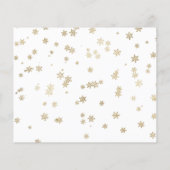 バジェット金箔スノーフレーク喜ばしいフォトカード (裏面)