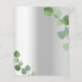 バジェット銀ユーカリ結婚式プログラム (裏面)