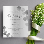バジェット銀ユーカリ結婚式招待状