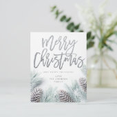 バジェット雪の松と葉メリークリスマス (スタンド正面)