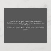 バジェット雪企業のクリスマスホリデーシーズン (裏面)