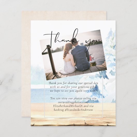 バジェット雪山冬湖の木 (正面/裏面)