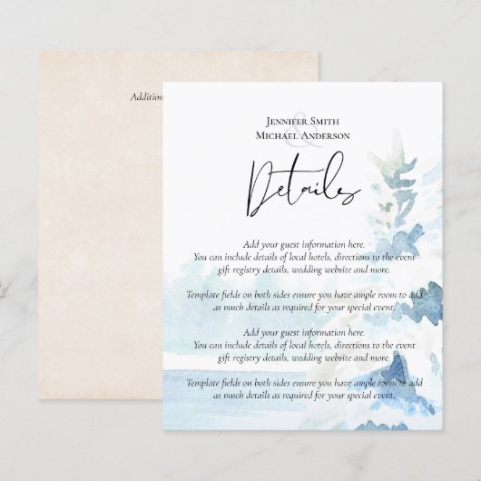 バジェット雪山冬湖の木 (正面/裏面)