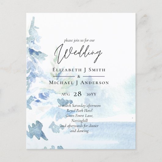 バジェット雪山冬湖の木 (正面)