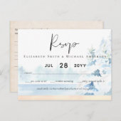 バジェット雪山冬湖の木 ポストカード (正面/裏面)