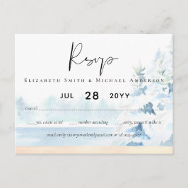 バジェット雪山冬湖の木 ポストカード