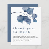 バジェット青アート葉の新婚ありがとう (正面/裏面)