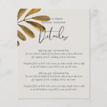 バジェット青銅リーフ結婚のエンクロージャ詳細