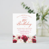 バジェット驚きのパーティー85誕生日ピンクレッドローズ (スタンド正面)