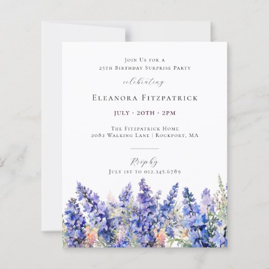 バジェット驚き25誕生日7月誕生花 (正面)